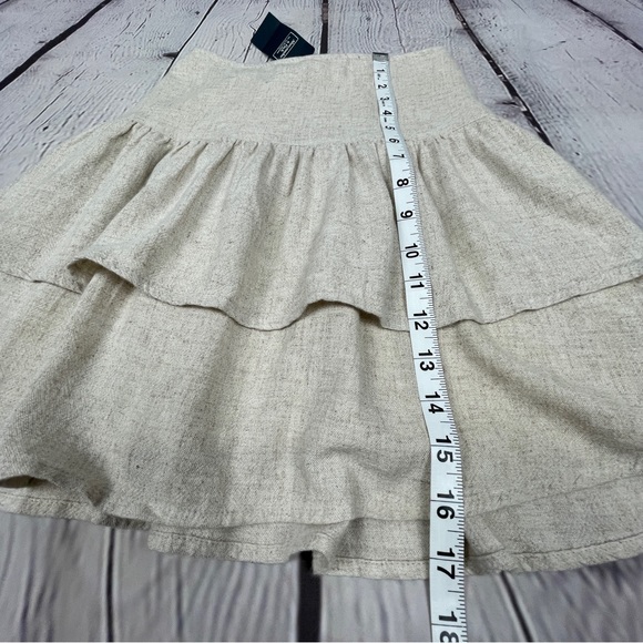ABERCROMBIE & FITCH linen blend tiered mini skirt NWT, size XS - Picture 12 of 15